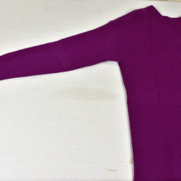 HALOGEN Sweater XS P Burgundy V neck Long Sleeve CASHMERE - Picture 5 of 5